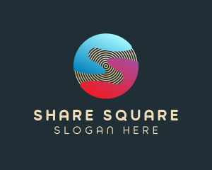 Gradient Sphere Letter S logo design