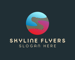 Gradient Sphere Letter S logo design