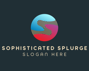 Gradient Sphere Letter S logo design