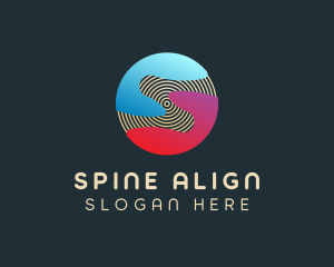 Gradient Sphere Letter S logo design