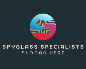 Gradient Sphere Letter S logo design