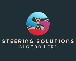 Gradient Sphere Letter S logo design