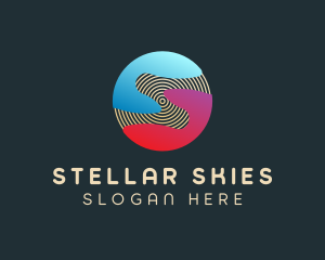 Gradient Sphere Letter S logo design