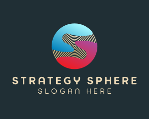 Gradient Sphere Letter S logo