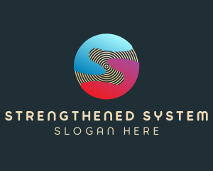 Gradient Sphere Letter S logo design