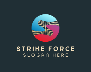 Gradient Sphere Letter S logo design