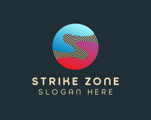 Gradient Sphere Letter S logo design