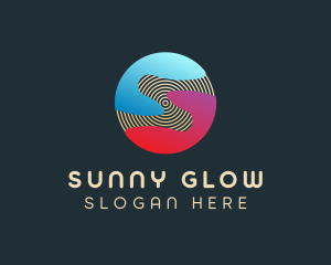 Gradient Sphere Letter S logo design