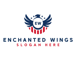 Patriot USA Wings  logo design