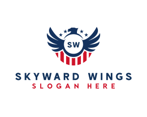 Patriot USA Wings  logo design