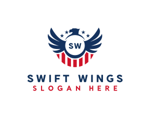 Patriot USA Wings  logo design