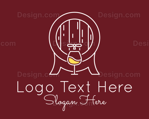 Minimalist Wine Barrel Logo