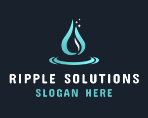 Liquid Water Droplet logo design