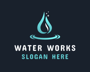 Liquid Water Droplet logo design