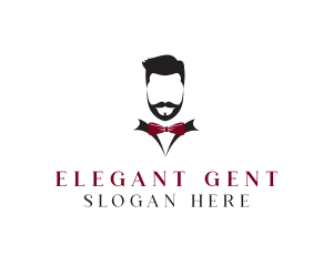 Hipster Gentleman Suit logo design