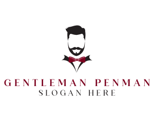 Hipster Gentleman Suit logo design