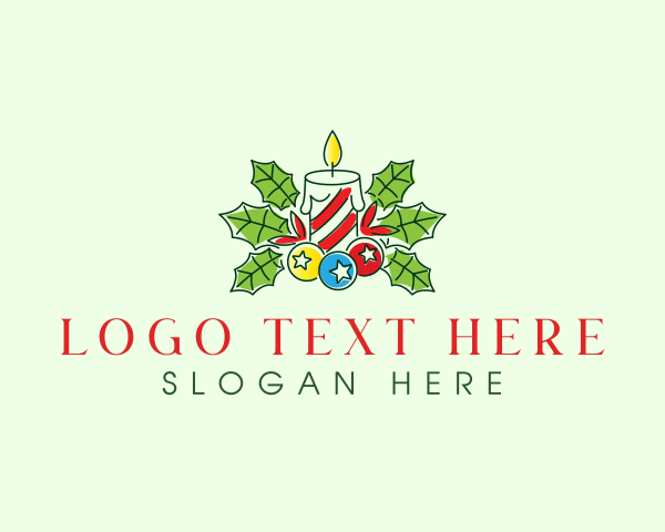 Christmas Candle Decoration logo