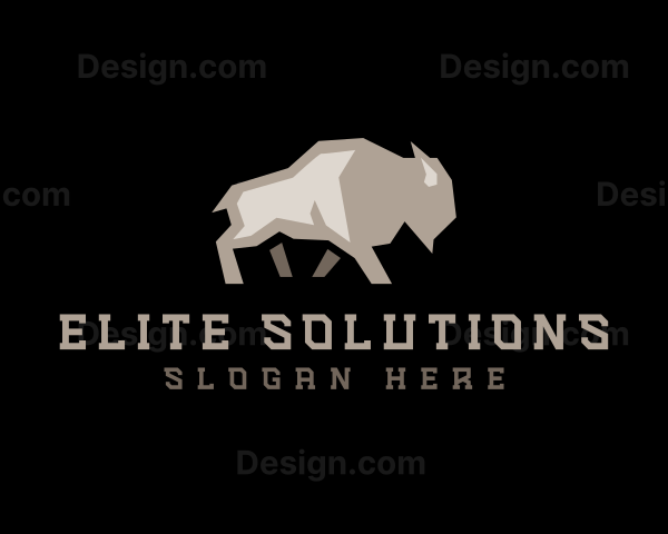 Bison Buffalo Cattle Logo