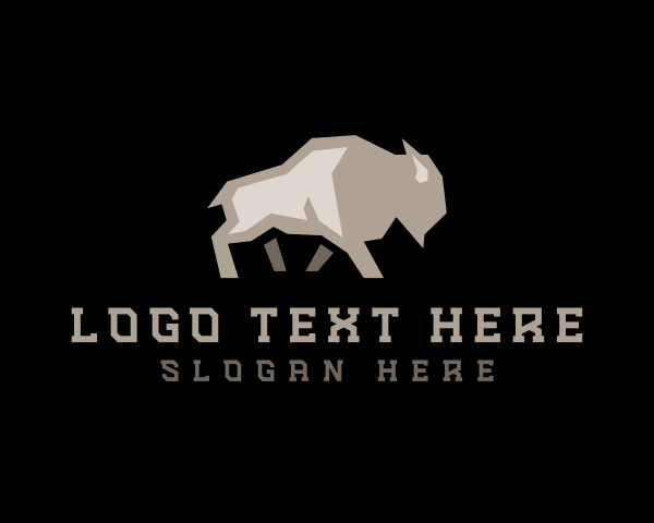 Bison Buffalo Cattle logo