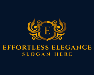 Luxury Crest Shield logo design