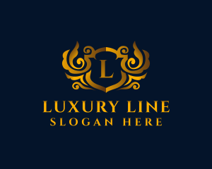 Luxury Crest Shield logo design