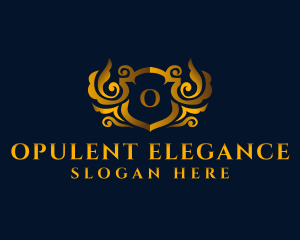 Luxury Crest Shield logo design