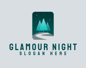 Night Star Tree  logo design