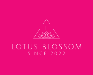 Triangle Wellness Lotus logo design