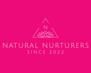 Triangle Wellness Lotus logo design