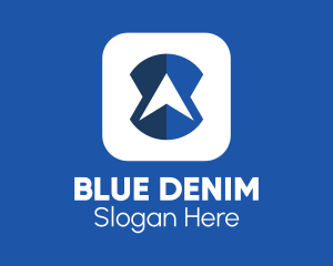 Blue Navigation Application logo design