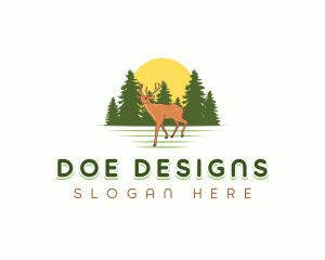 Animal Deer Nature logo design