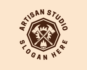 Axe Wood Workshop logo design