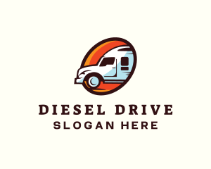 Logistics Truck Transport logo design