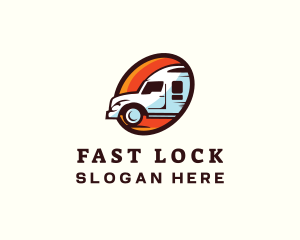 Logistics Truck Transport logo design