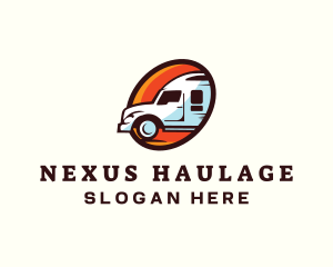 Logistics Truck Transport logo design