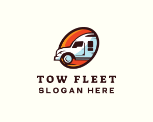 Logistics Truck Transport logo design