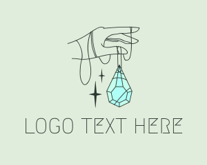 Feminine Gemstone Hand logo