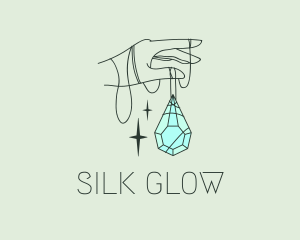 Feminine Gemstone Hand logo design