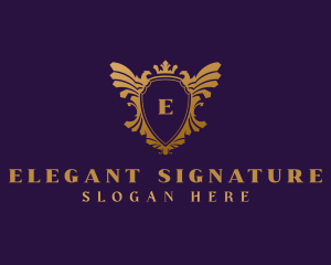 Elegant Eagle Heraldry logo design