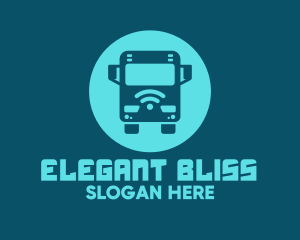 Blue Wifi Bus Logo