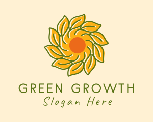 Farm Sun Leaves logo design