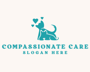 Cat Dog Pet Care logo design