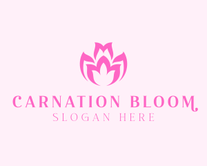 Pink Flower Spa logo design