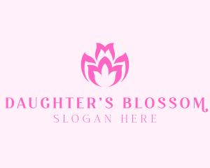 Pink Flower Spa logo design