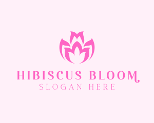 Pink Flower Spa logo design