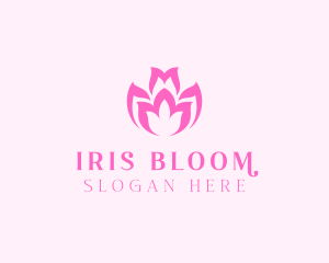 Pink Flower Spa logo design