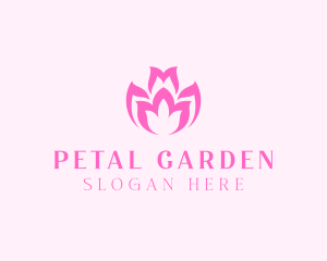 Pink Flower Spa logo design