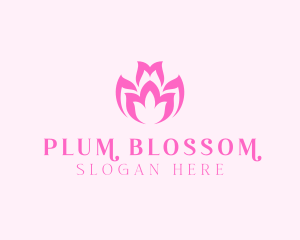 Pink Flower Spa logo design