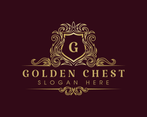 Luxury Elegant Crown Shield logo design