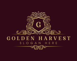 Luxury Elegant Crown Shield logo design